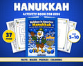 Hanukkah Activity Book for Kids Ages 5-10, printable PDF cover