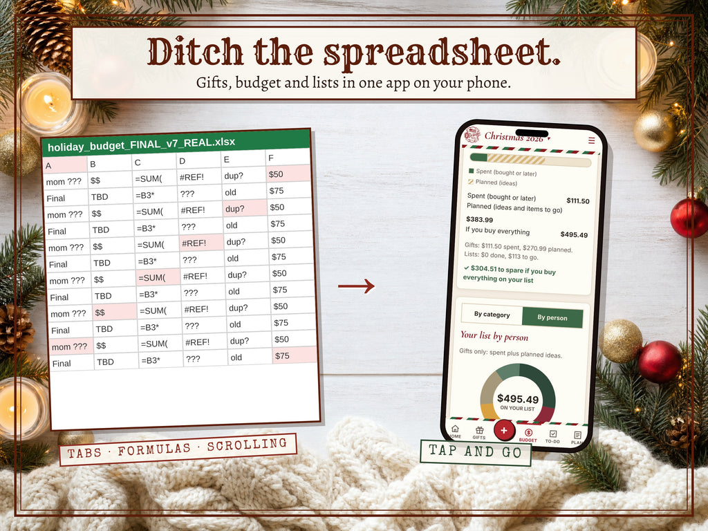 Ditch the spreadsheet: plan holiday gifts in one phone app