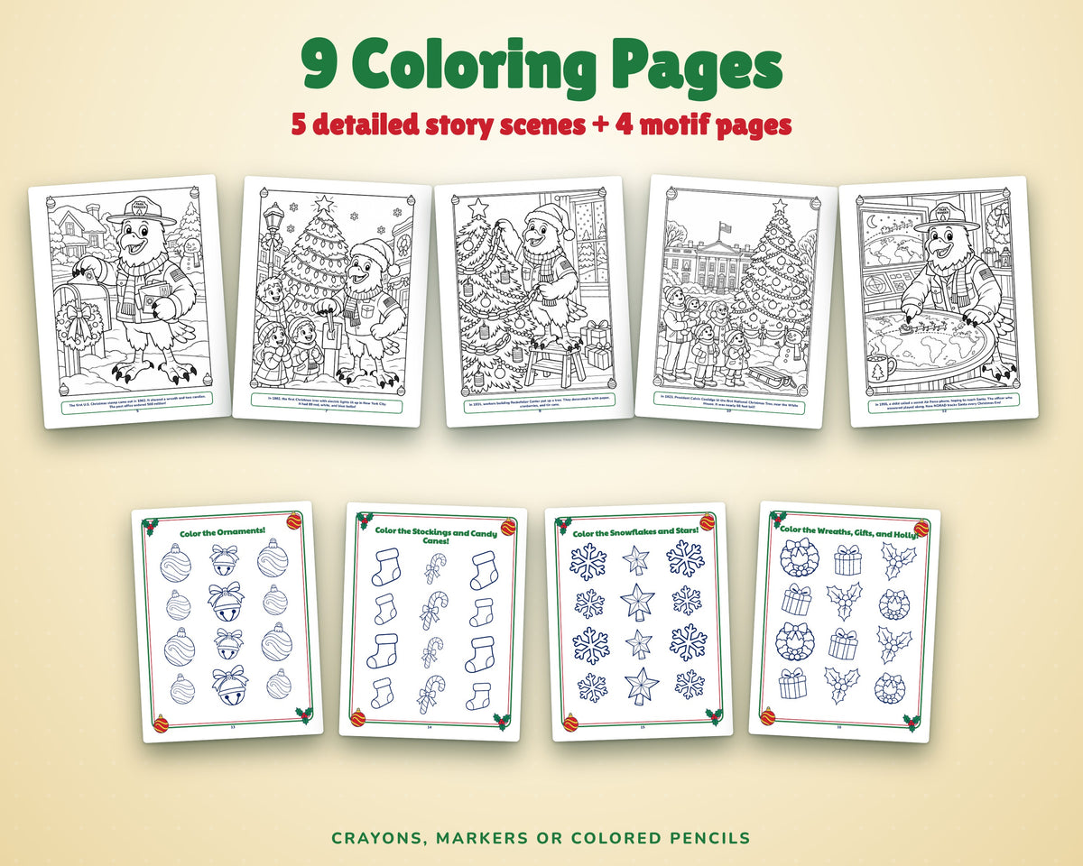 Christmas coloring pages from the printable activity book