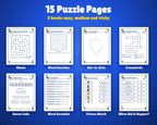 Hanukkah mazes, word searches and puzzles for kids ages 5-10