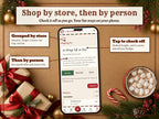 Shopping list grouped by store