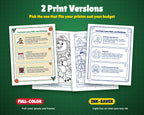 Full-color and ink-saver versions of the Christmas activity book