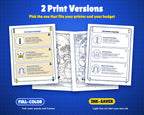 Full-color and ink-saver versions of the Hanukkah activity book