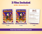 Holidays in America: Halloween Activity Book for Kids, Ages 5-10 (37-Page Printable PDF)