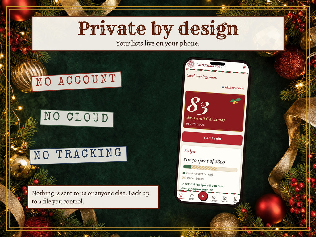 Private by design: your data stays on your device
