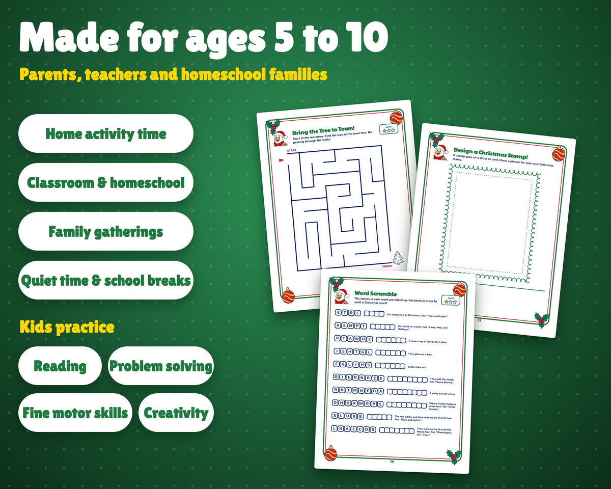 Perfect for home, classroom and homeschool use