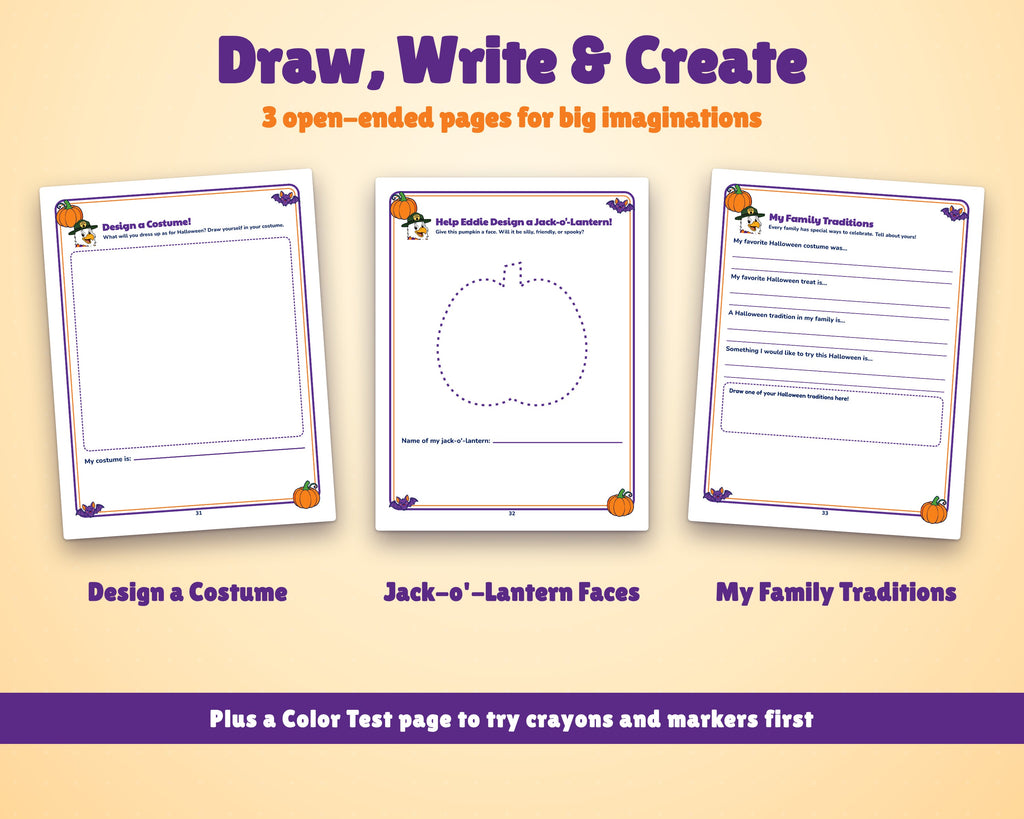 Holidays in America: Halloween Activity Book for Kids, Ages 5-10 (37-Page Printable PDF)