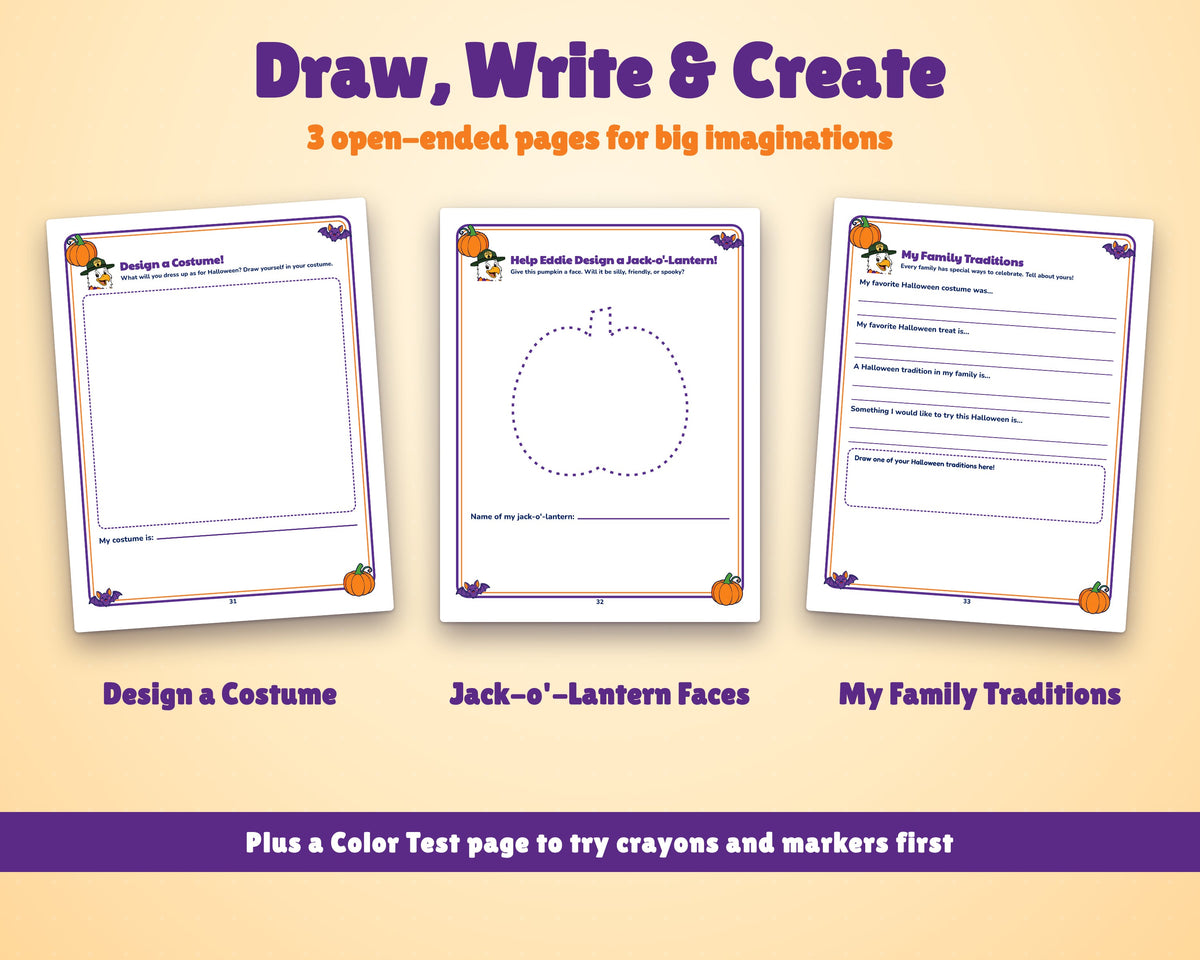 Holidays in America: Halloween Activity Book for Kids, Ages 5-10 (37-Page Printable PDF)