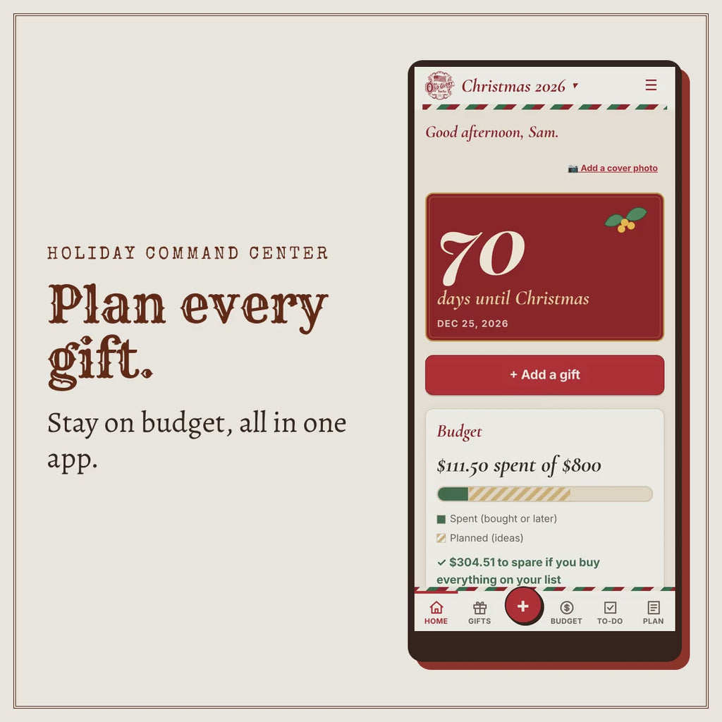 Holiday Gift Planner App & Budget Tracker | Digital Download
